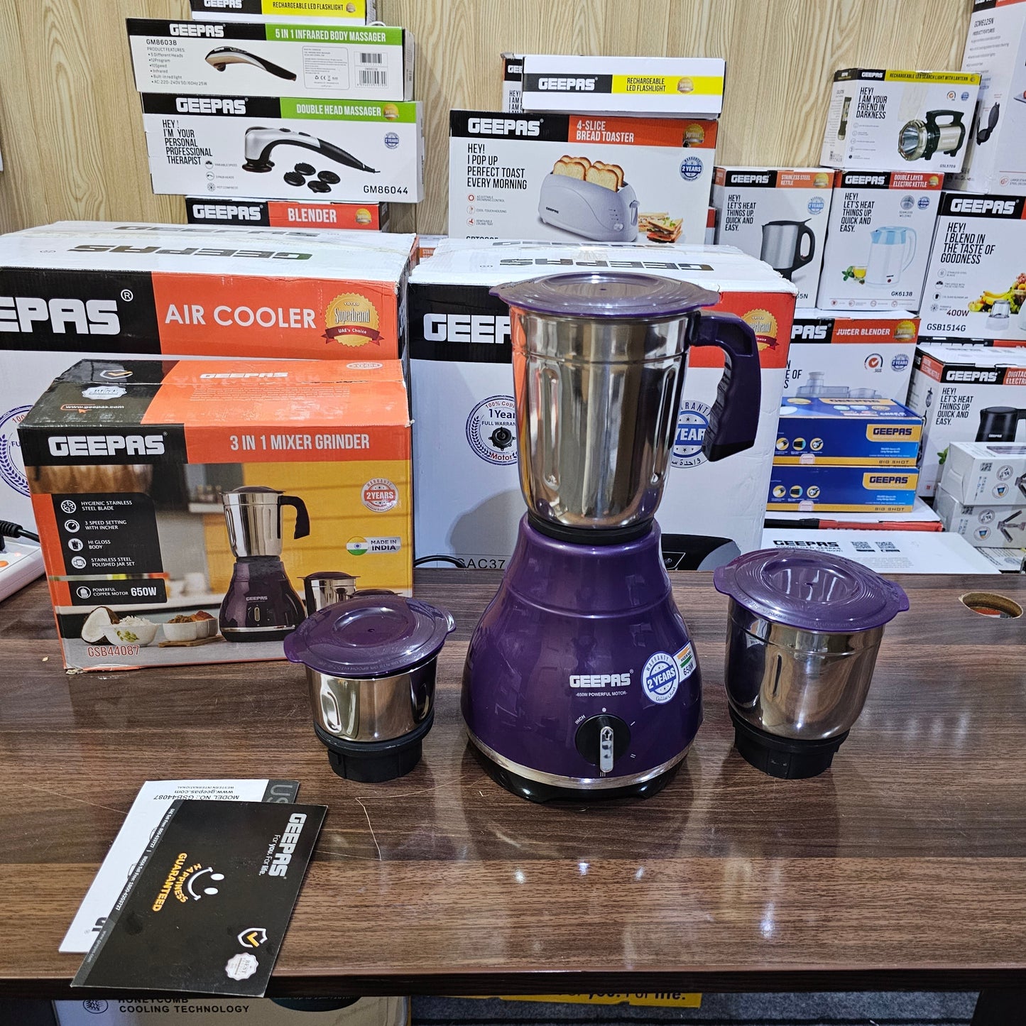Geepas 3 in 1 Mixer Grinder GSB44087
