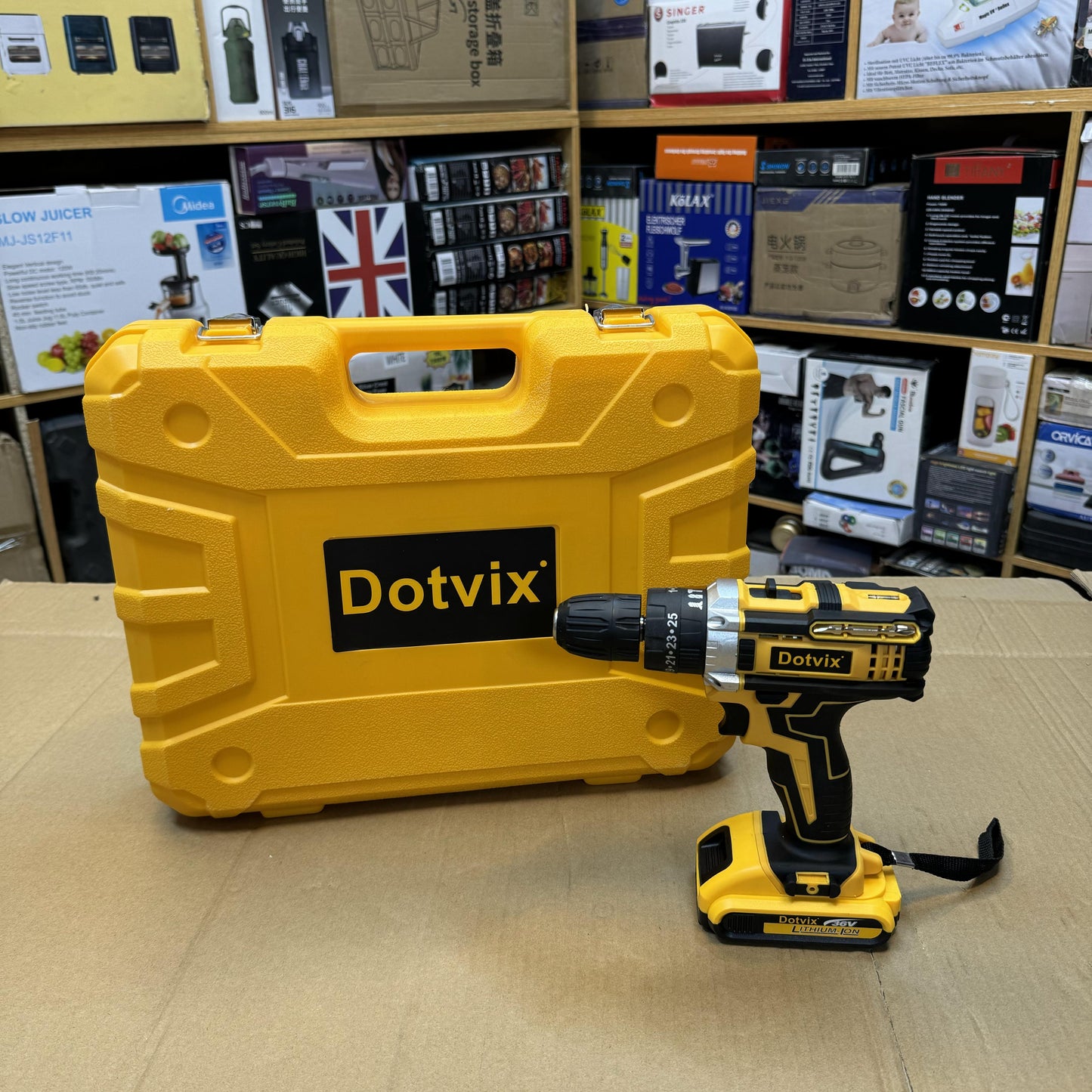 Lot Imported Dotvix 52 Piece Tools set with 36V drill Machine