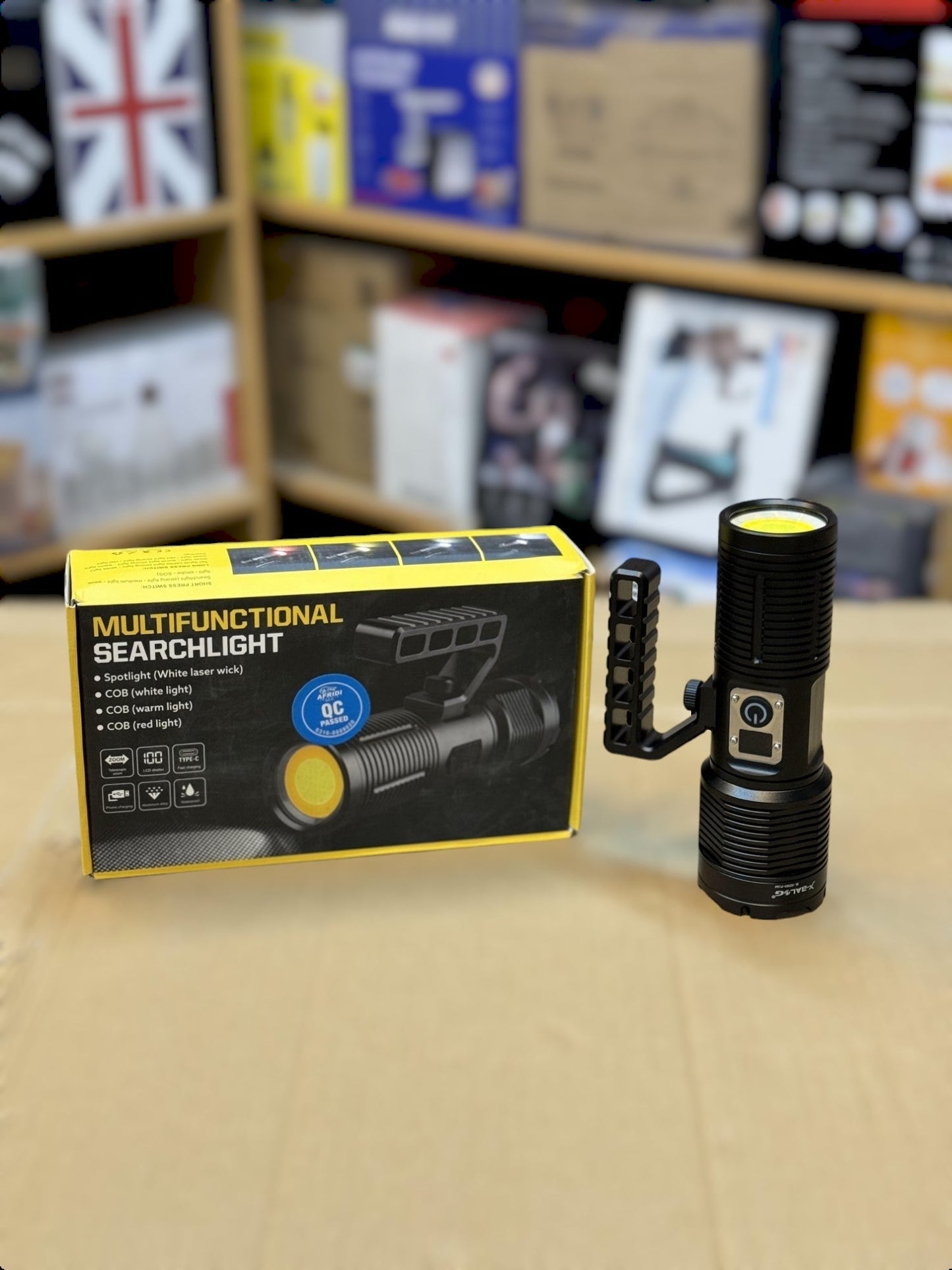 Lot Imported Multifunctional Digital Searchlight with handle