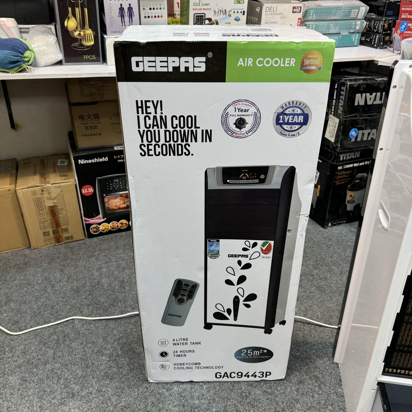 Geepas Air Cooler | Efficient Cooling with 1 Year Warranty