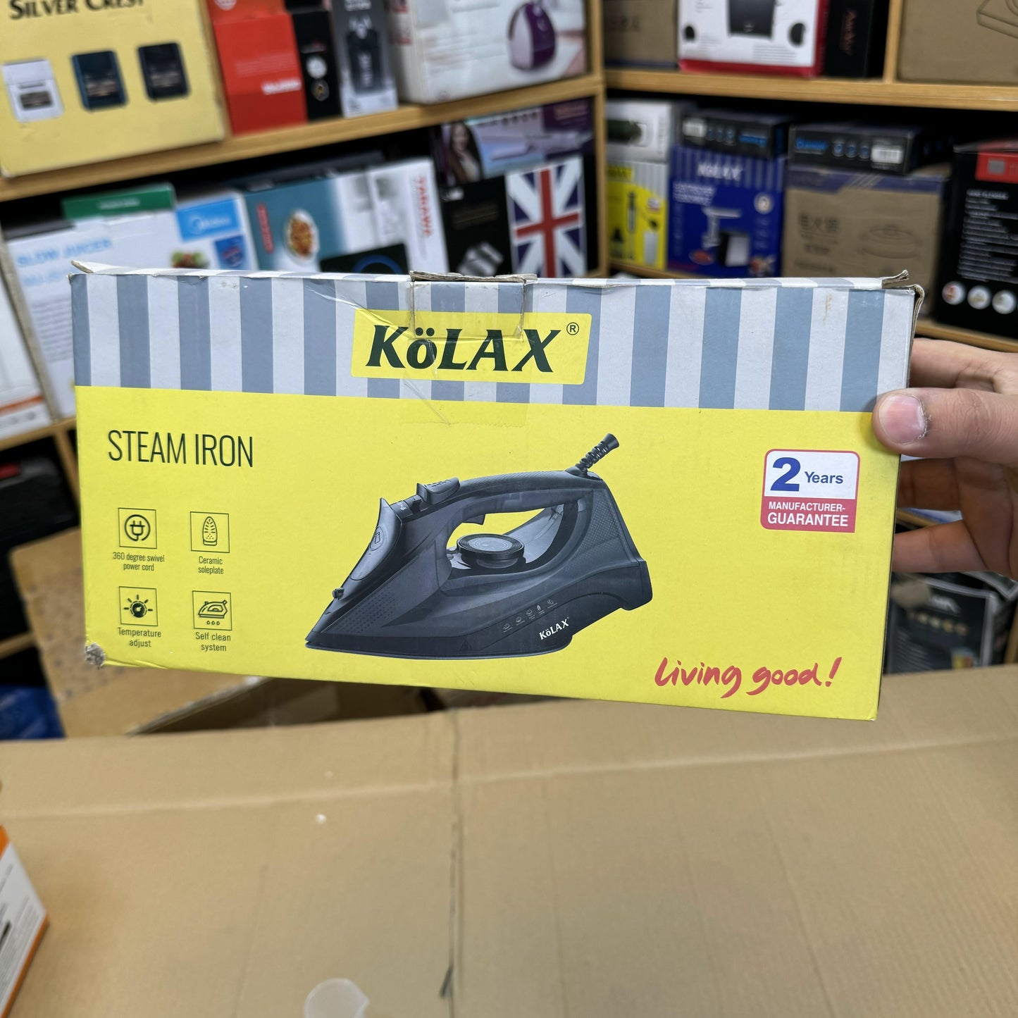 German Lot Kolax 2600W Steam Iron – 450ml Powerful Steam