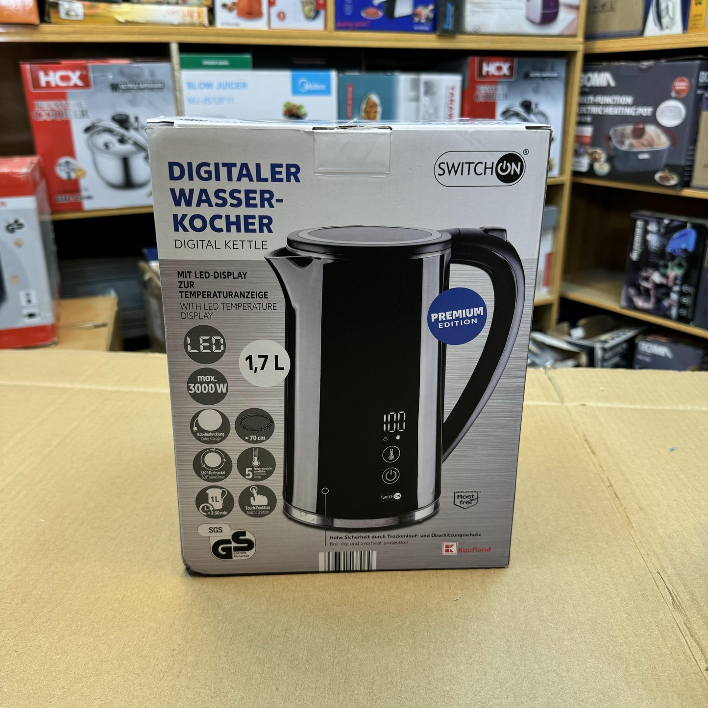 German Switchon Kettle 1.7L – 3000W Fast Heating