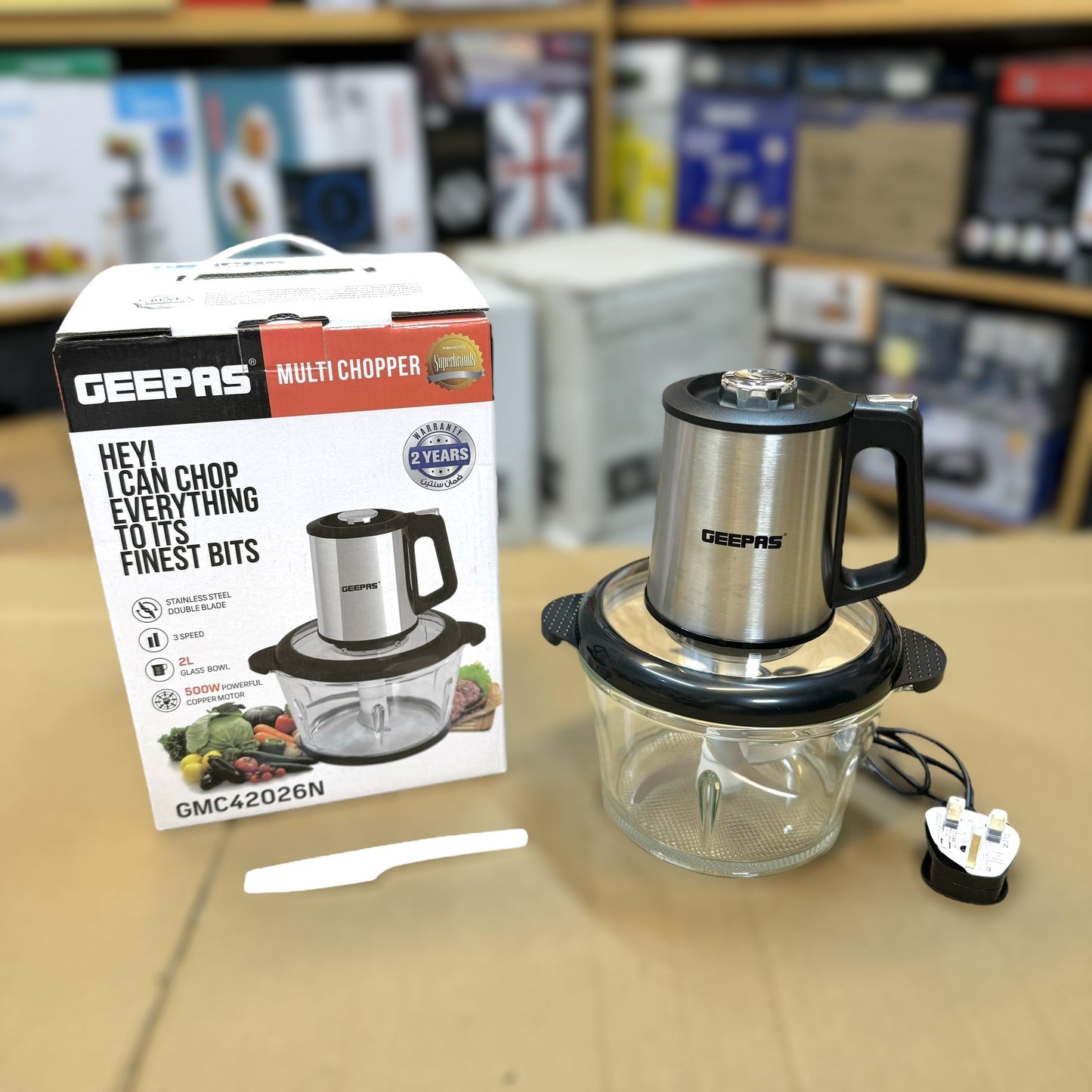 Geepas Multi 2L Chopper GNC42026N – Powerful 500W Chopper