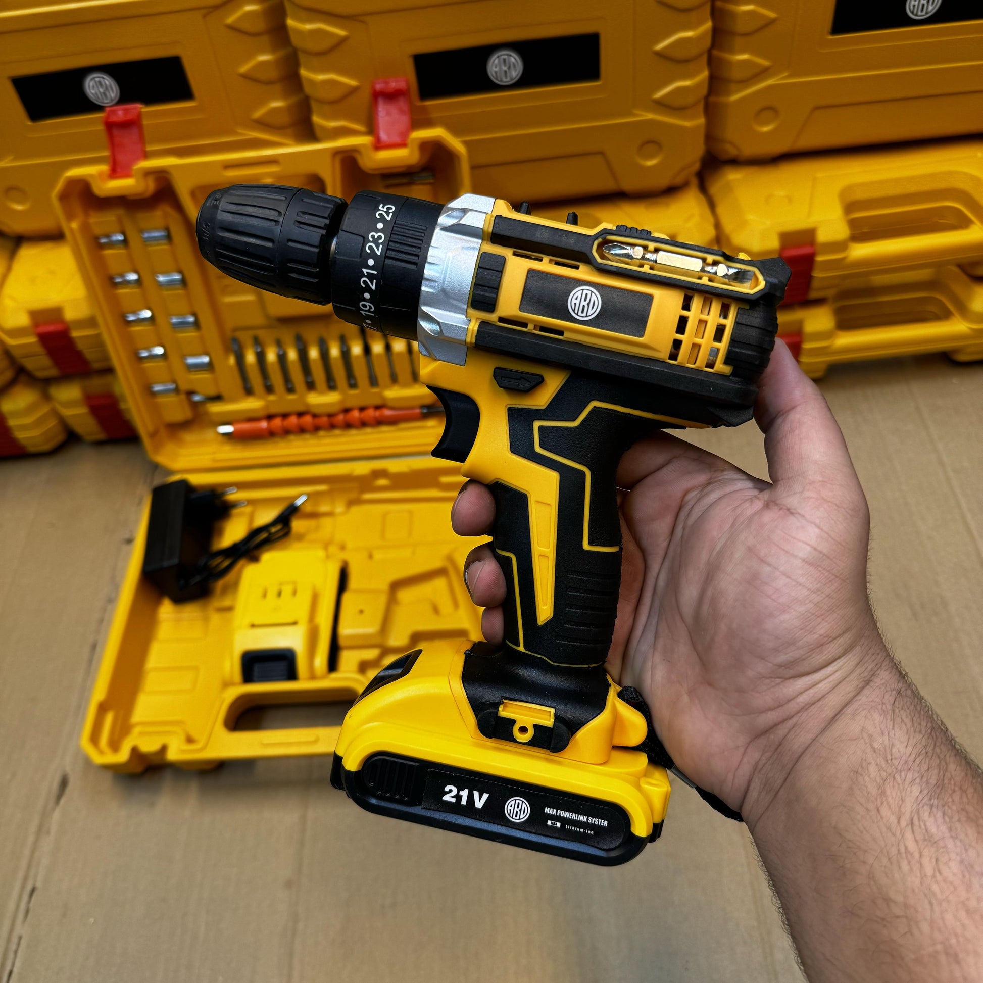 Lot Imported 21V Drill Machine with Extra Battery Pack - Nazeer Electronics