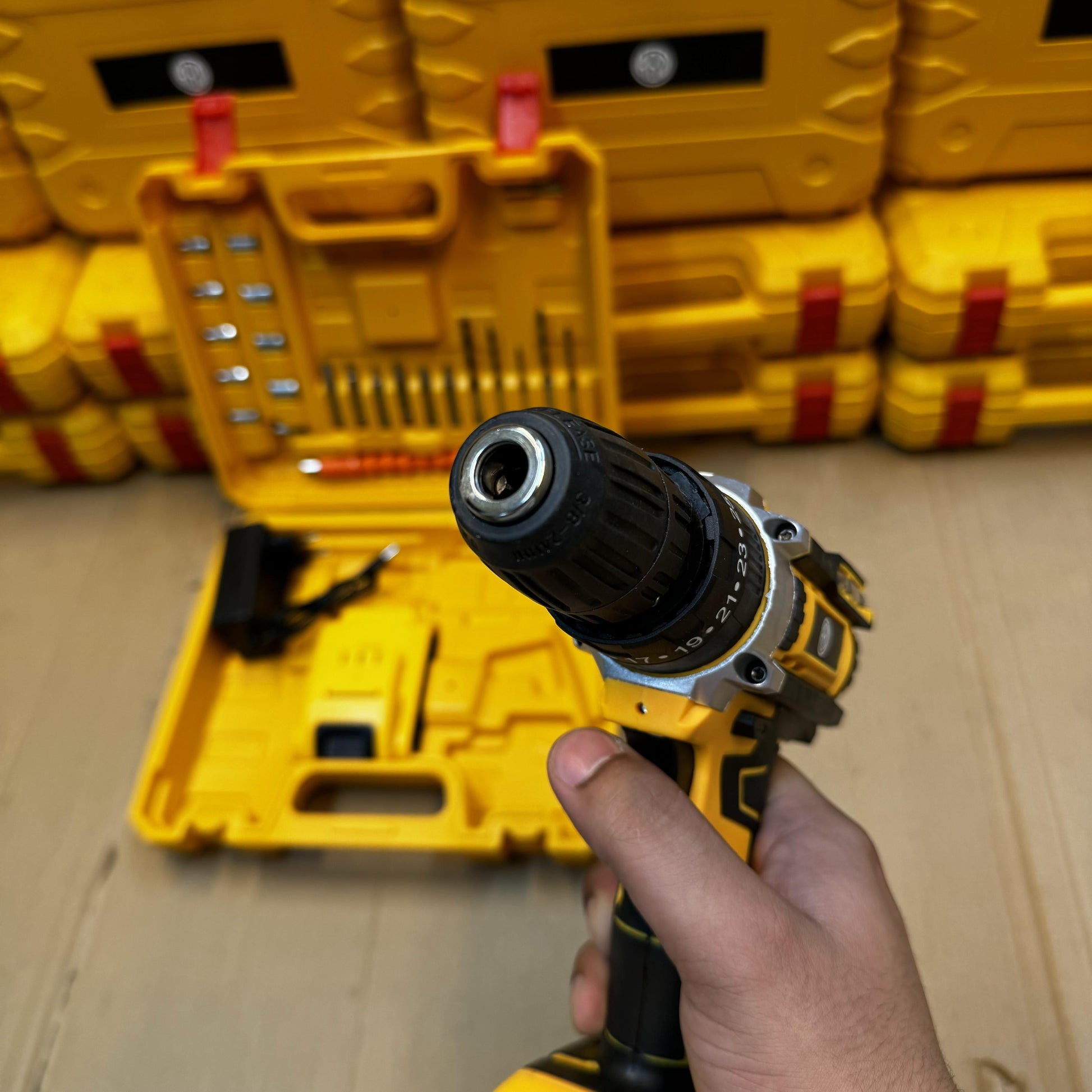 Lot Imported 21V Drill Machine with Extra Battery Pack - Nazeer Electronics