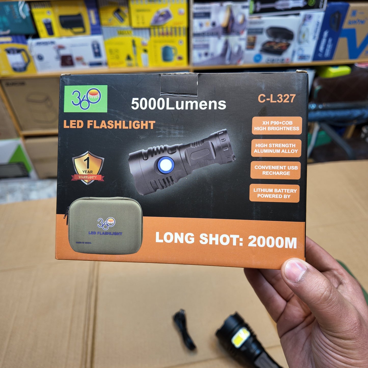 Lot Imported 360 LED 1km Flashlight C-L327