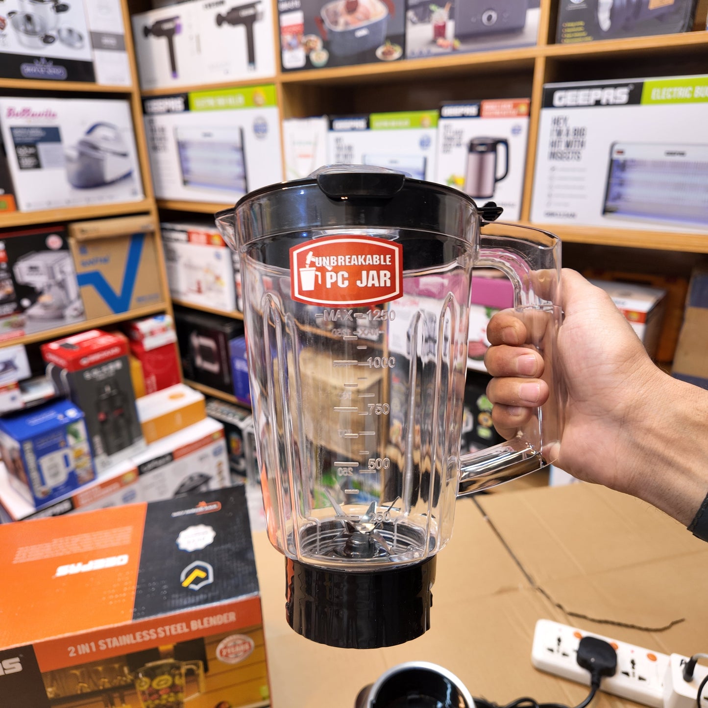 Geepas 2-in-1 Stainless Steel Blender GSB5446N