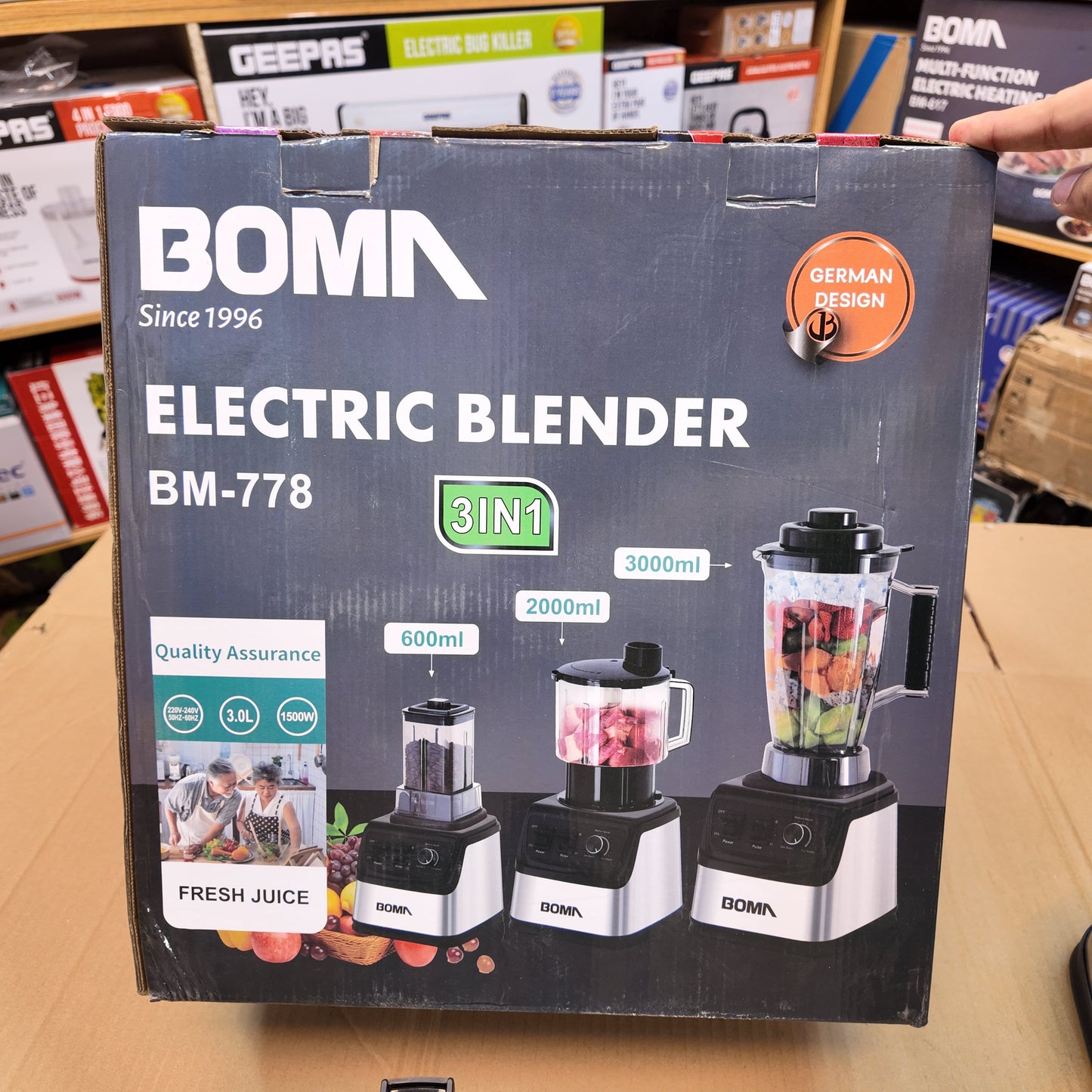 German Lot Imported Boma 3-in-1 3L Blender