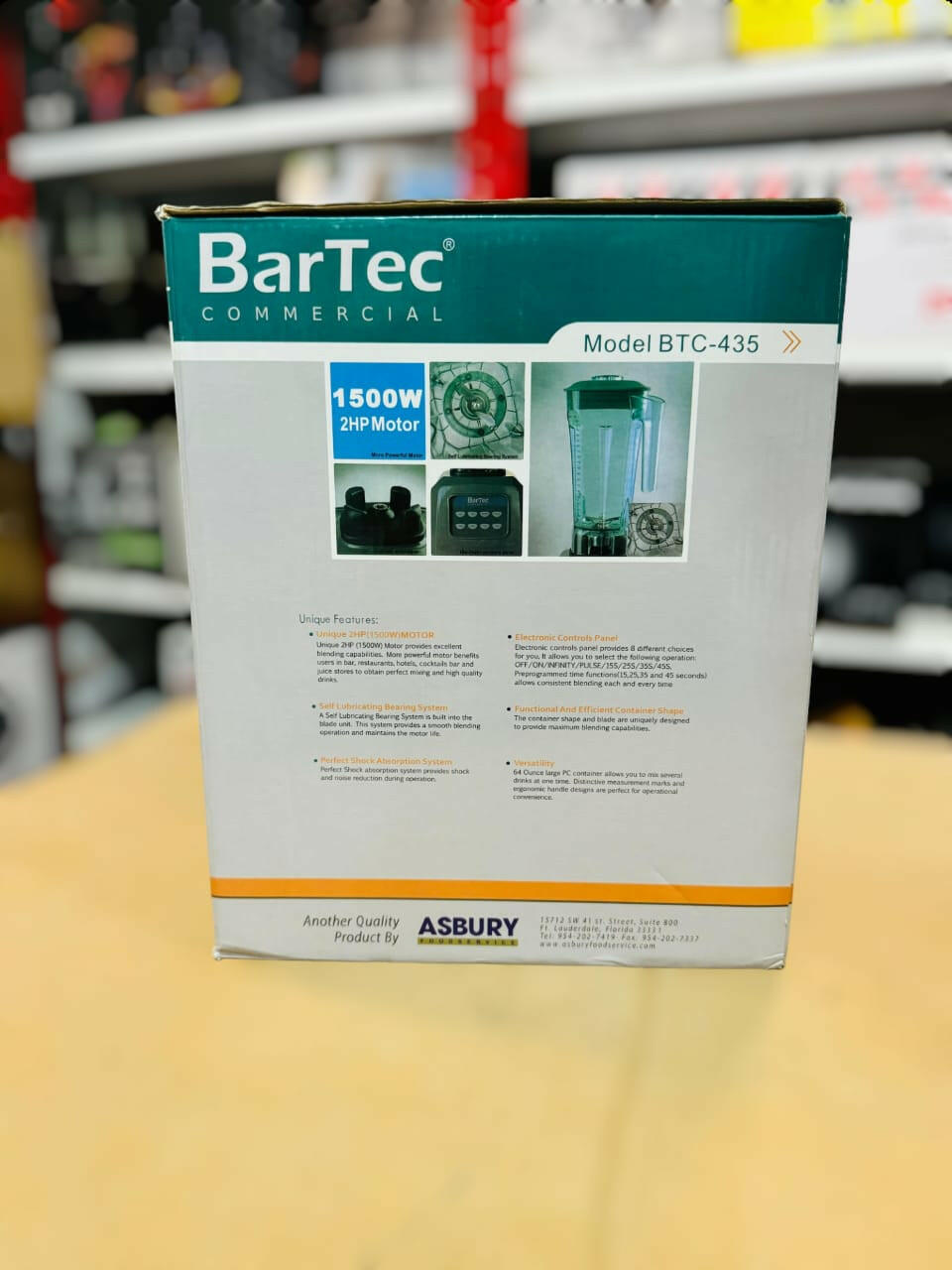 BarTec USA 2HP Commercial Blender – 1500W Power & Control