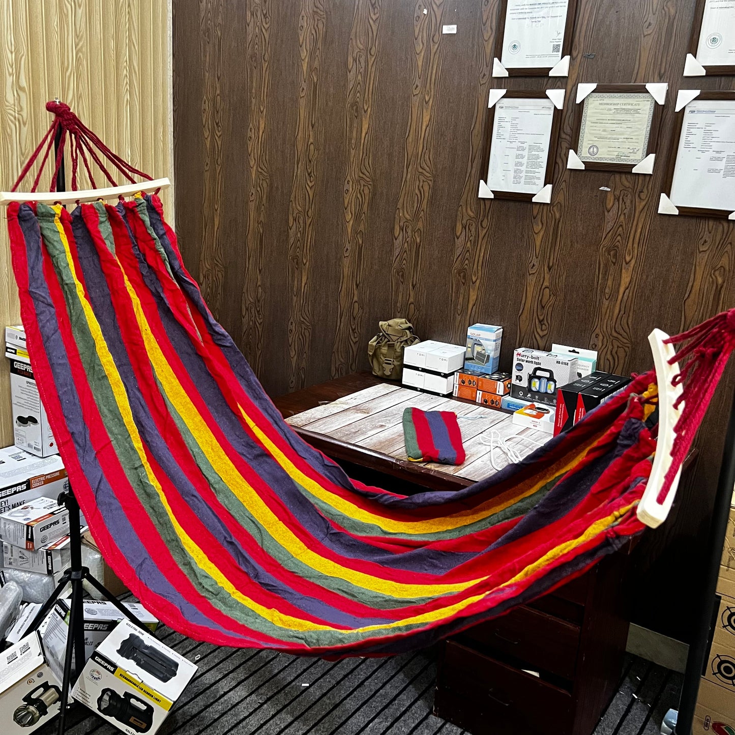 Lot Imported Wooden Camping Hammock – Durable & Comfortable