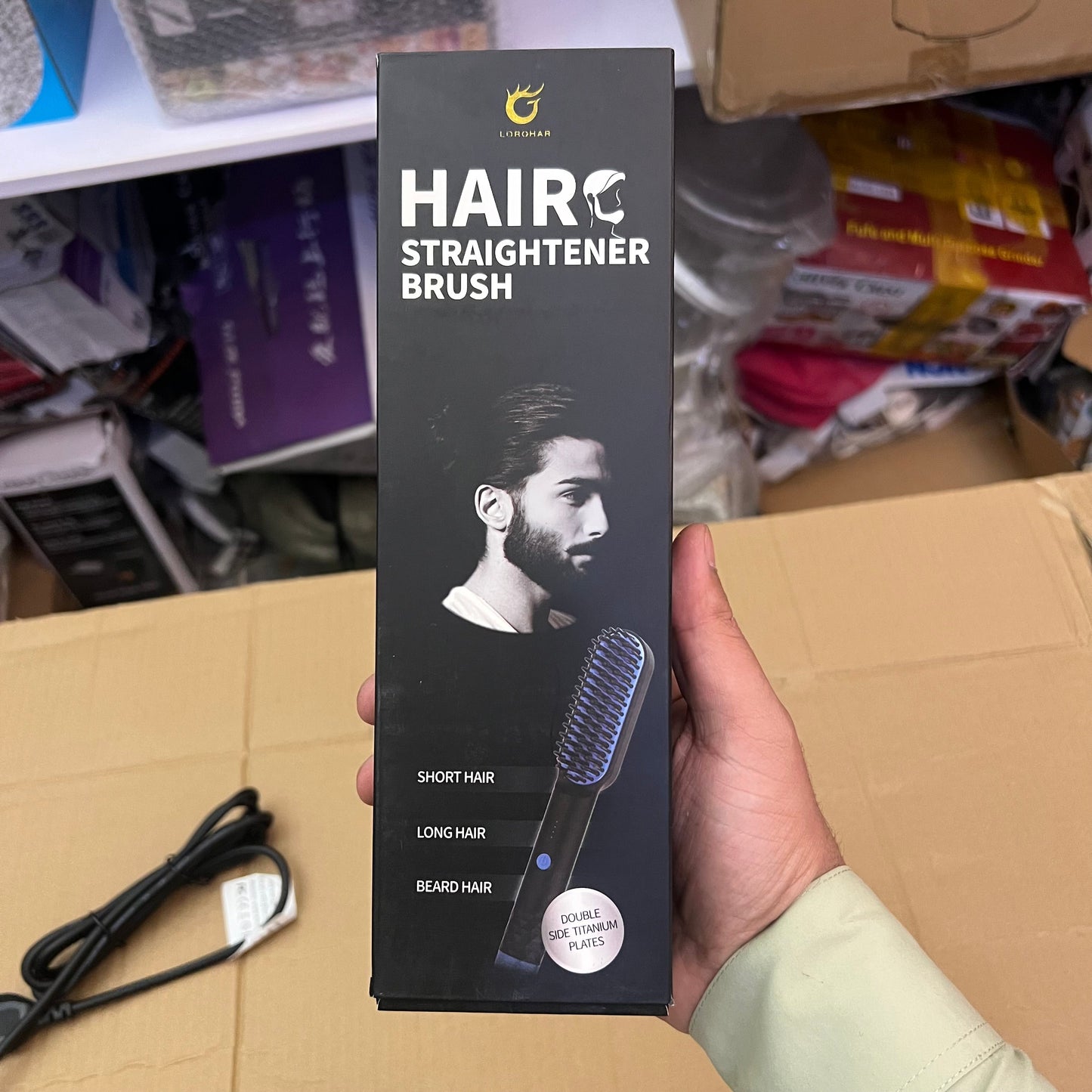 Lot Imported Beard & Hair Straightener Brush for Men