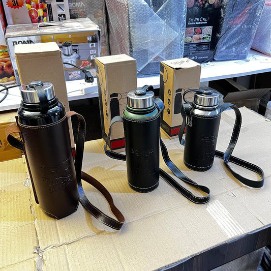 Imported Vacuum Bottles Set - 3 Sizes with Carry Pouch