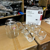 Lot Imported 7-in-1 Crystal Glass Tea pot set