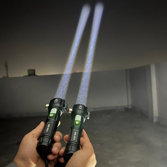 5-in-1 Rechargeable Flashlight & Power Bank | 1KM Range