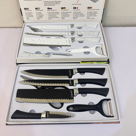 Zepter 6 in 1 Kitchen Knives Set with Peeler & Scissors