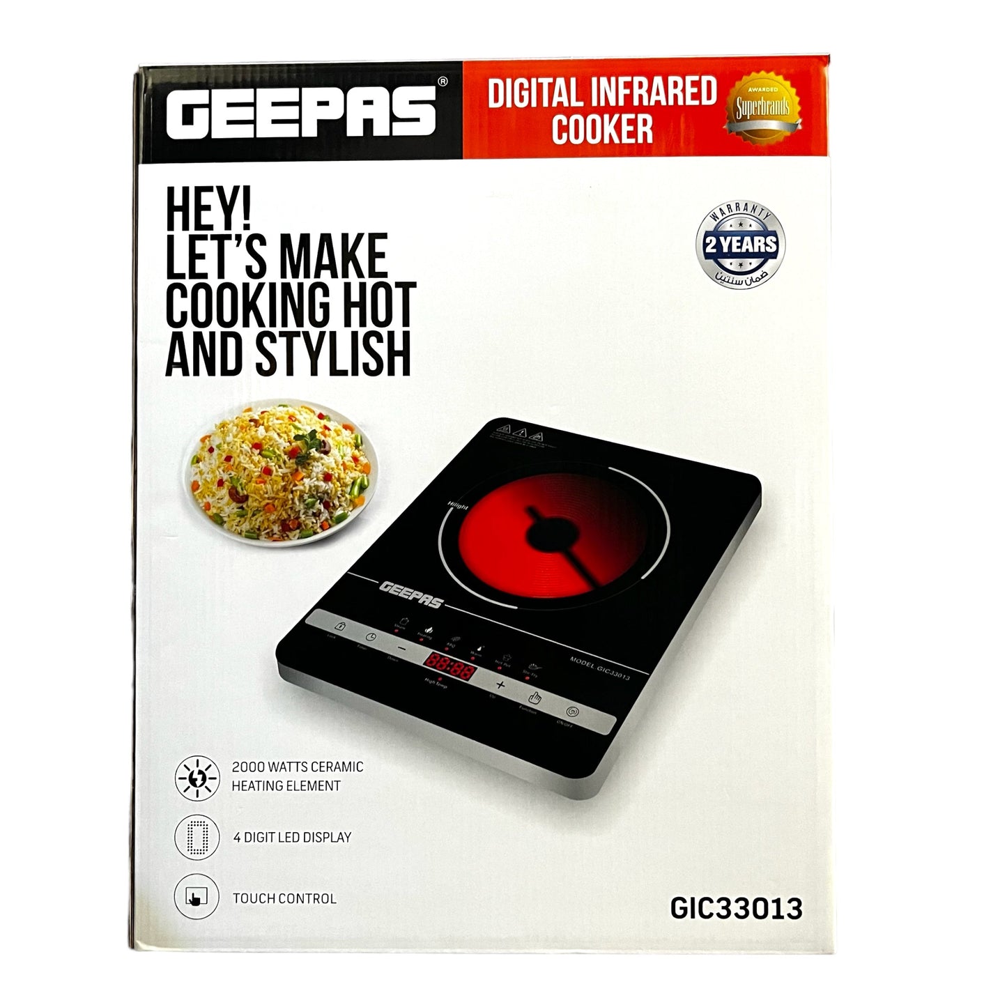 Geepas Digital Infrared Cooker GIC33013