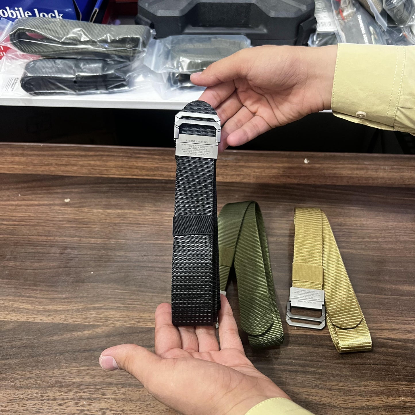 Lot Imported Two Clips Military Belt – Durable & Secure