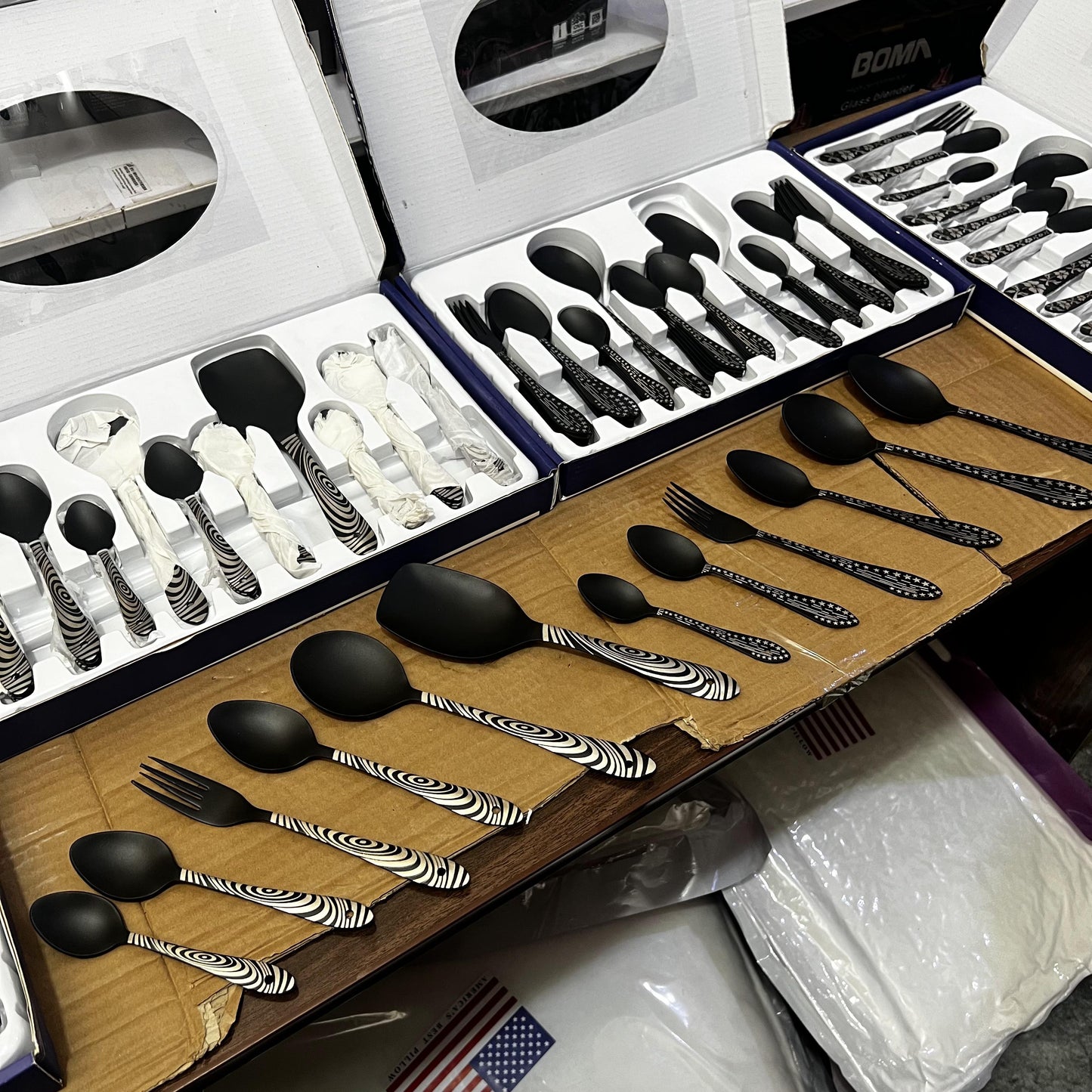 Lot Imported 52pcs Matte Black Spoon Set