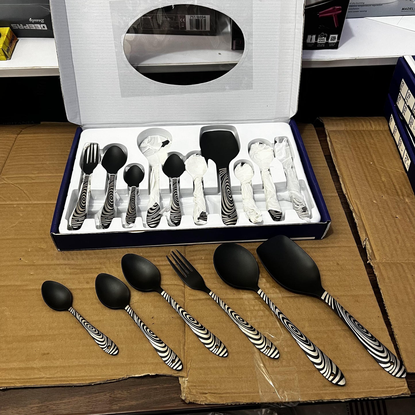 Lot Imported 52pcs Matte Black Spoon Set