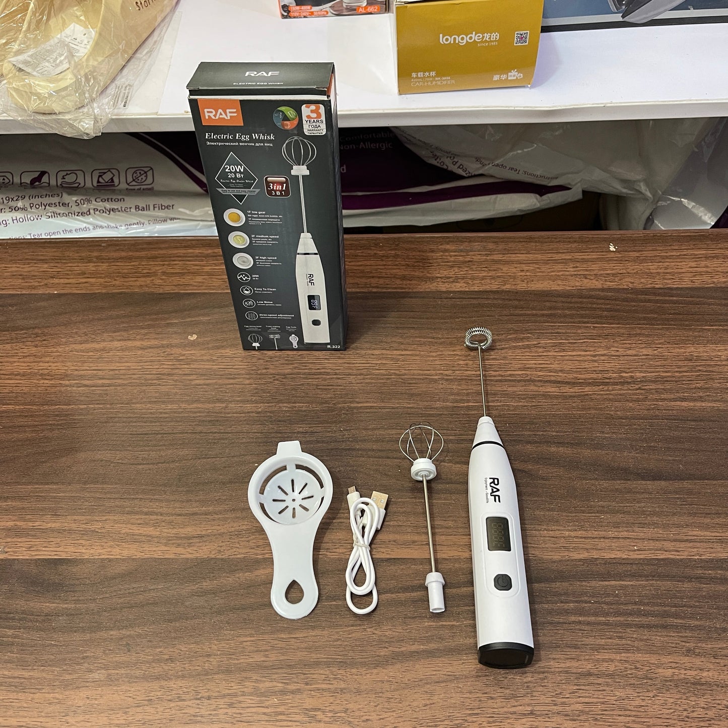 3-in-1 Rechargeable Egg Beater & Coffee Frother | Lot Imported