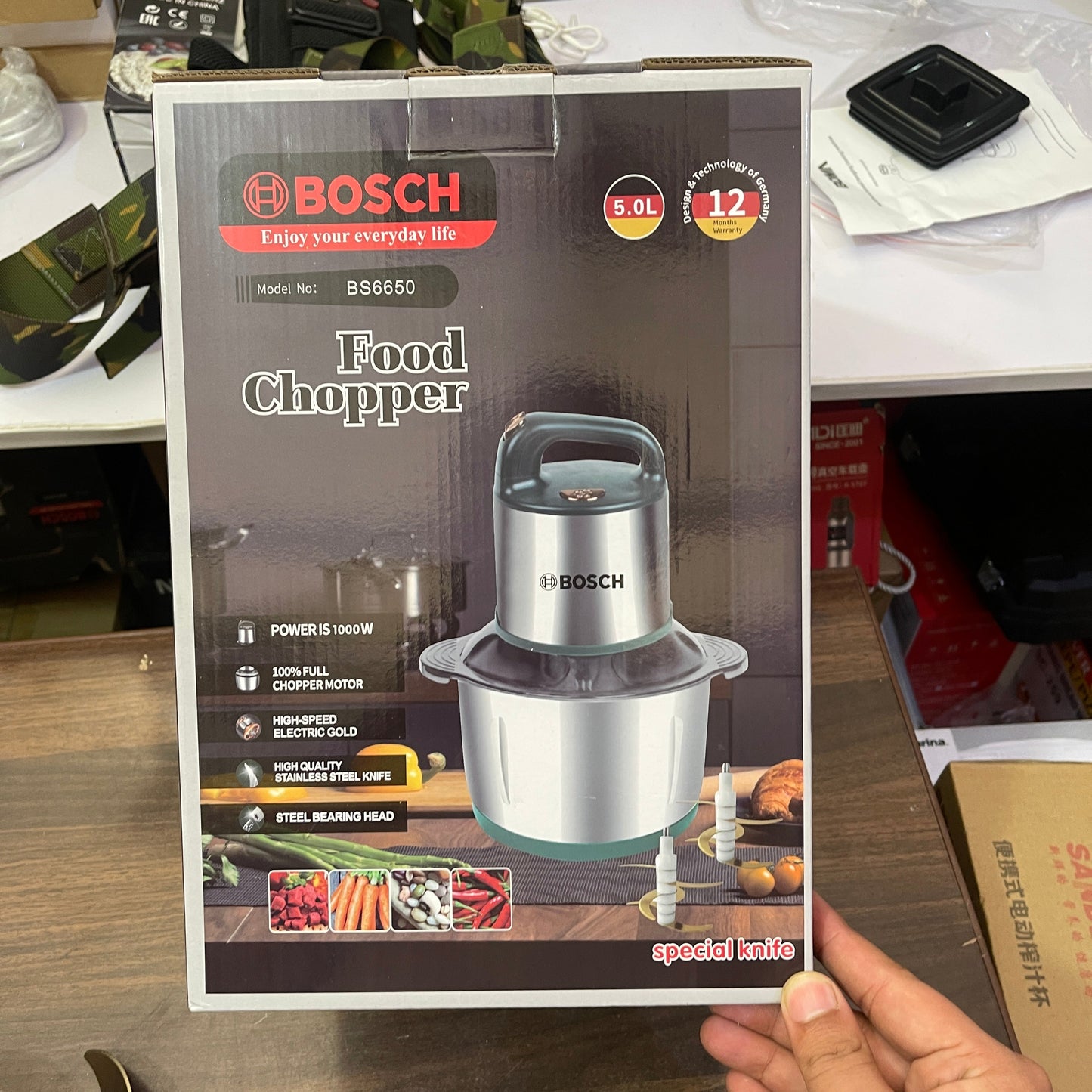 Bosch 5L Food Chopper 1000W – German Lot Import