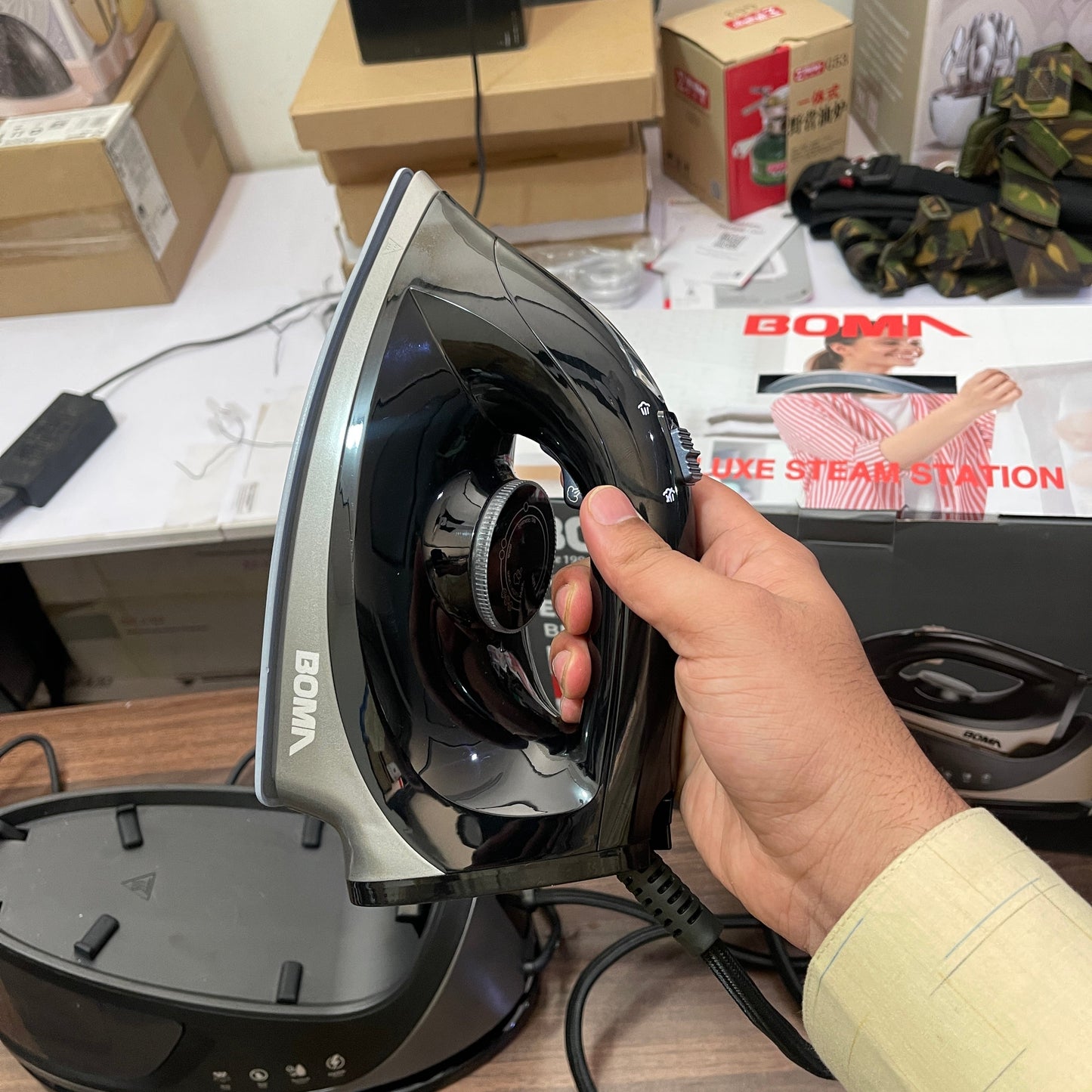 German Lot Imported Boma Pressure Steam Electric Iron