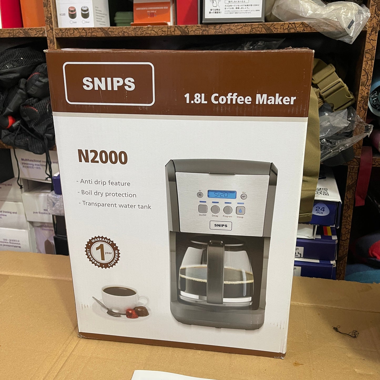 Lot Imported SNIPS 1.8L Coffee Maker – Fresh Coffee Every Time