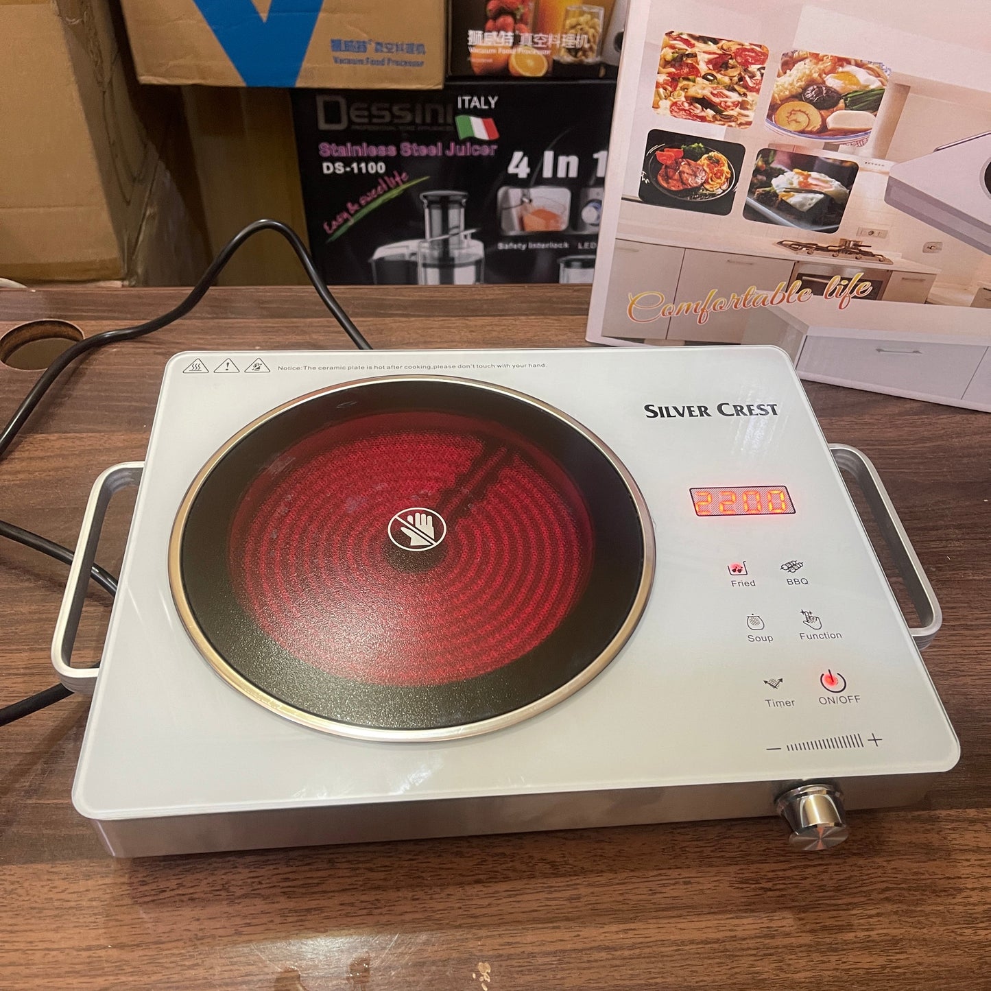 German Lot Imported Silver Crest Infrared Cooker SSG-1212