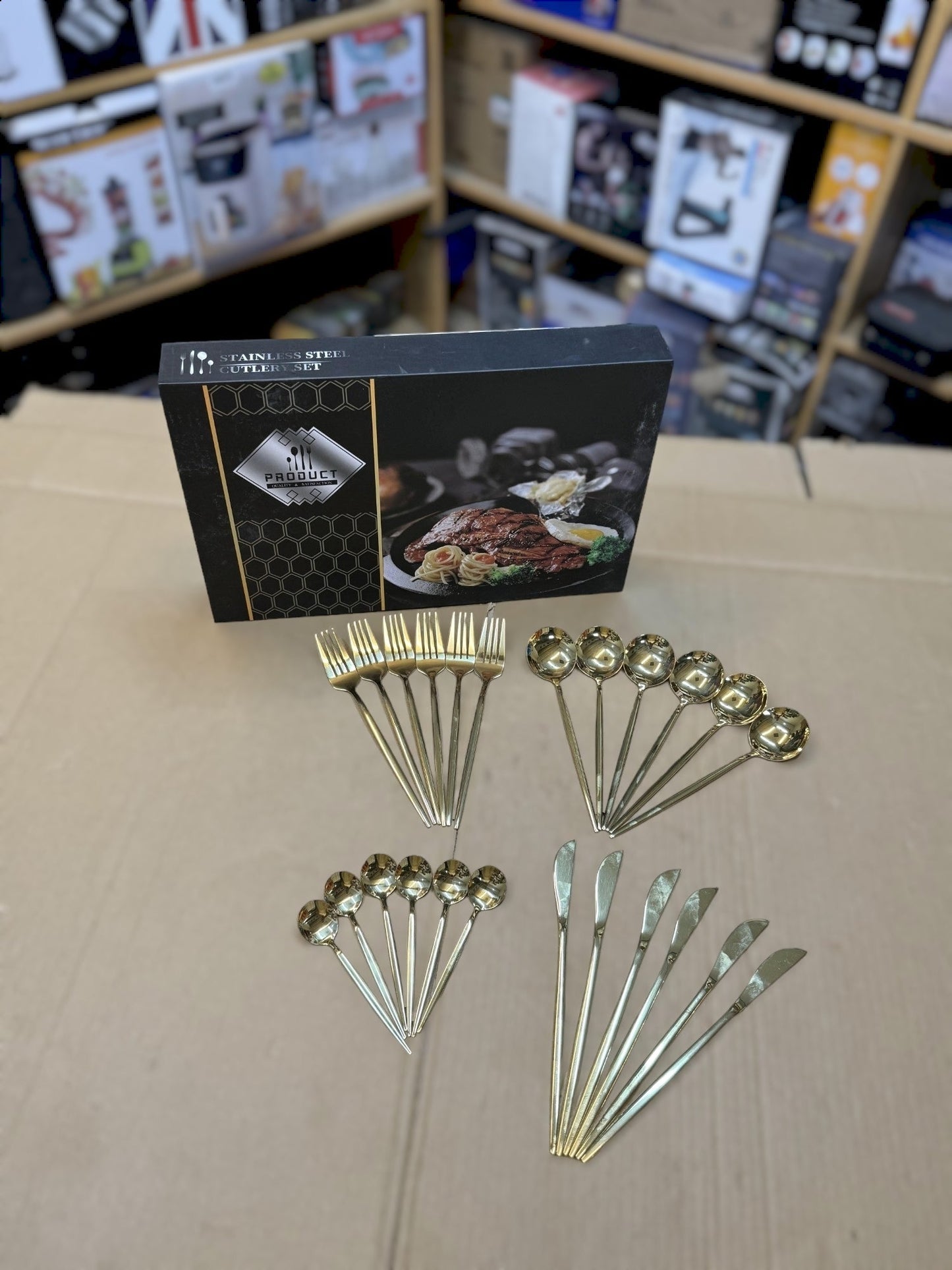 24 Piece Luxury Stainless Steel Cutlery Set - Premium Quality