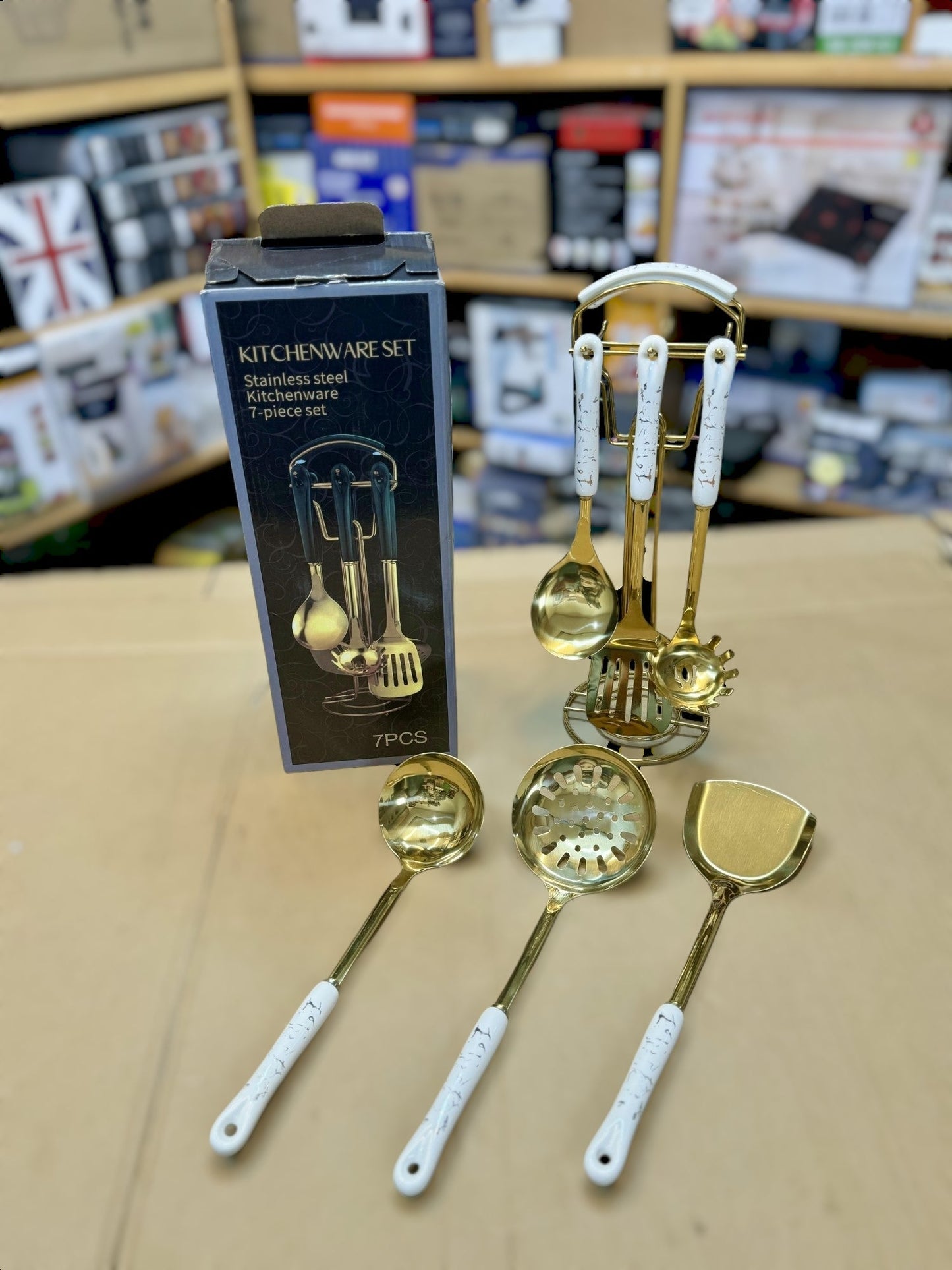 Lot Imported 6 Piece Kitchenware Set with Stand