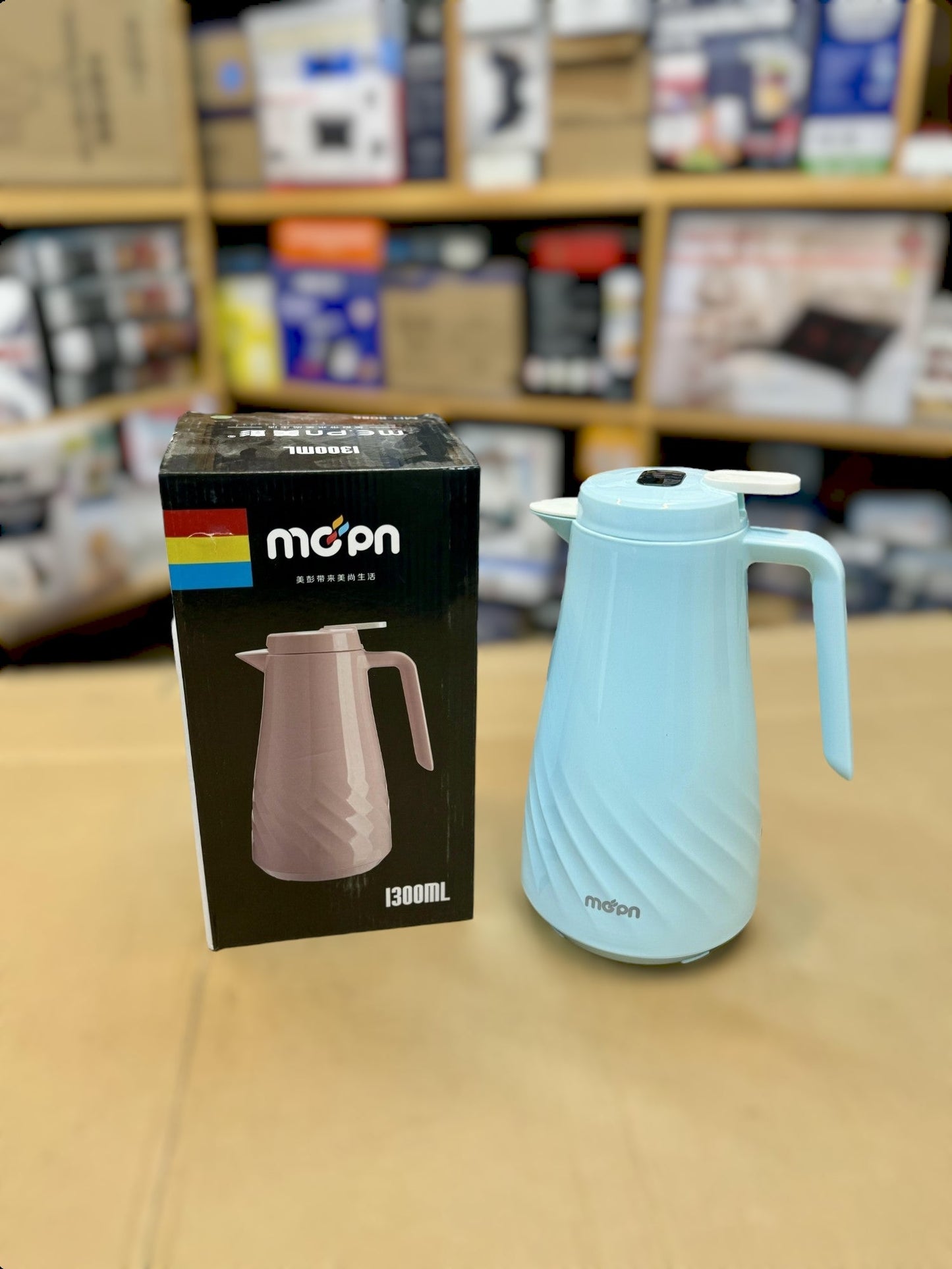Lot Imported 1300ml mopn Glass Thermose with Thermometer