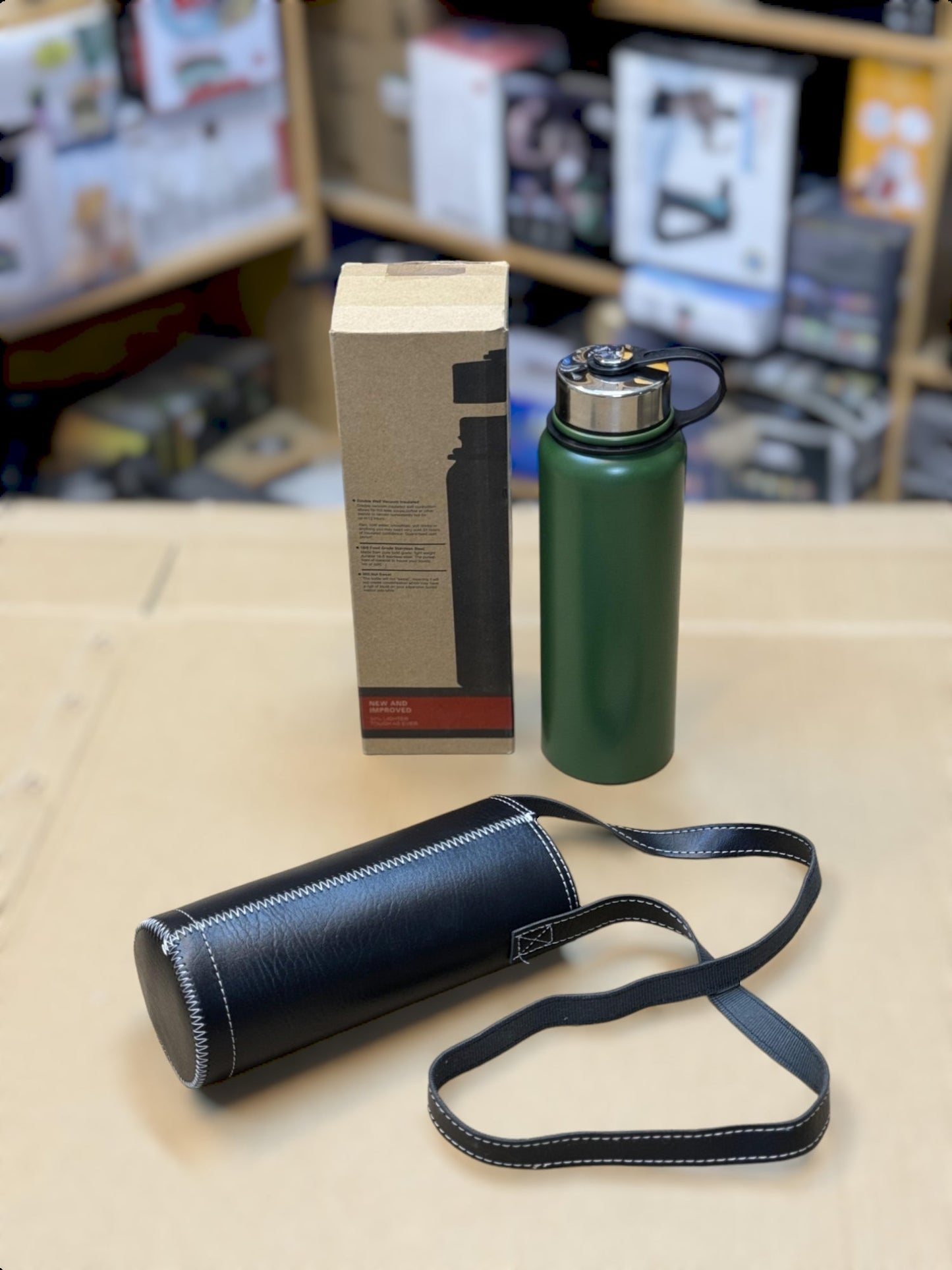 Imported Vacuum Bottles Set - 3 Sizes with Carry Pouch