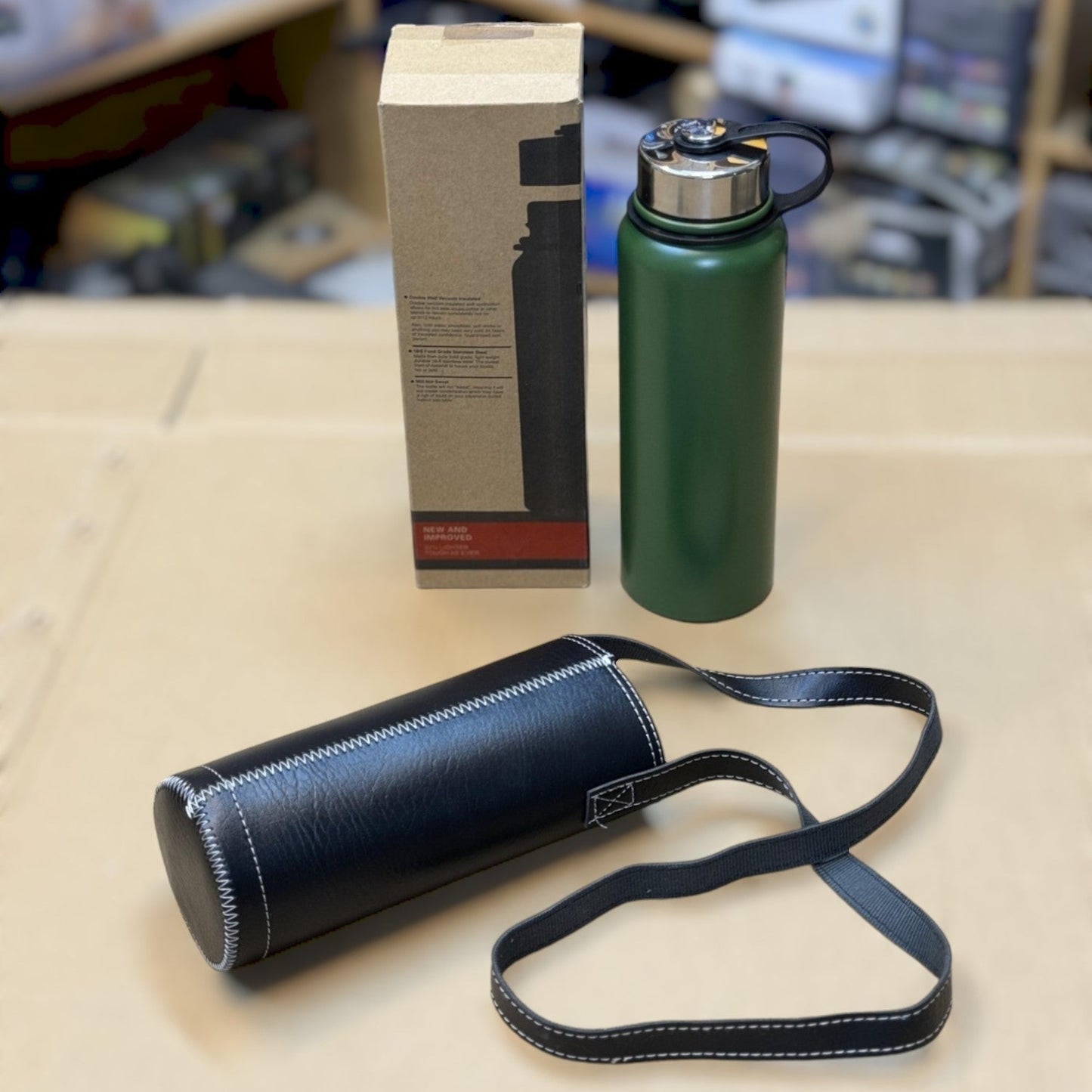 Imported Vacuum Bottles Set - 3 Sizes with Carry Pouch