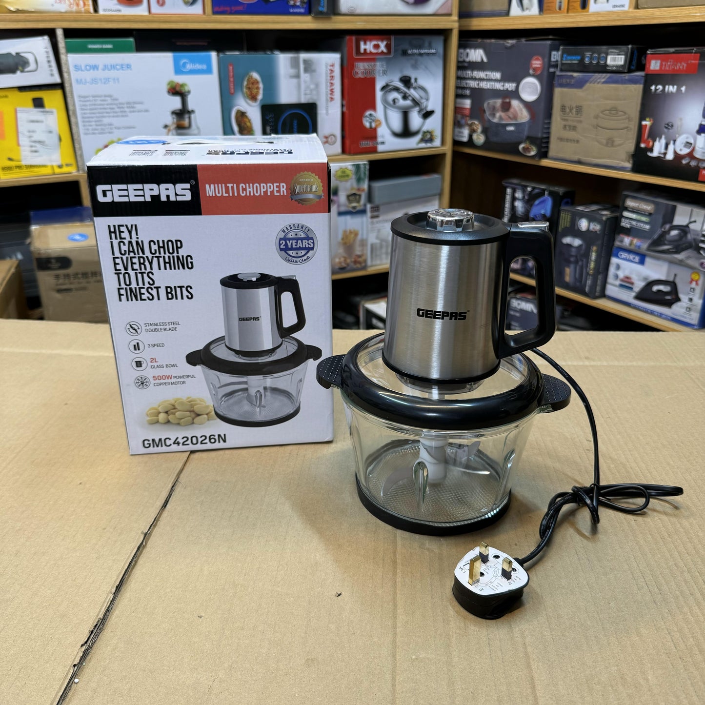 Geepas Multi 2L Chopper GNC42026N – Powerful 500W Chopper