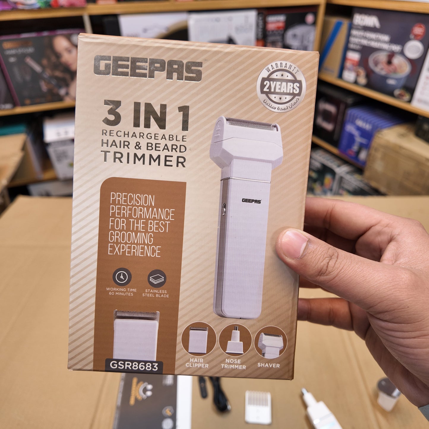 Geepas 3-in-1 Hair & beard Trimmer GSR8683