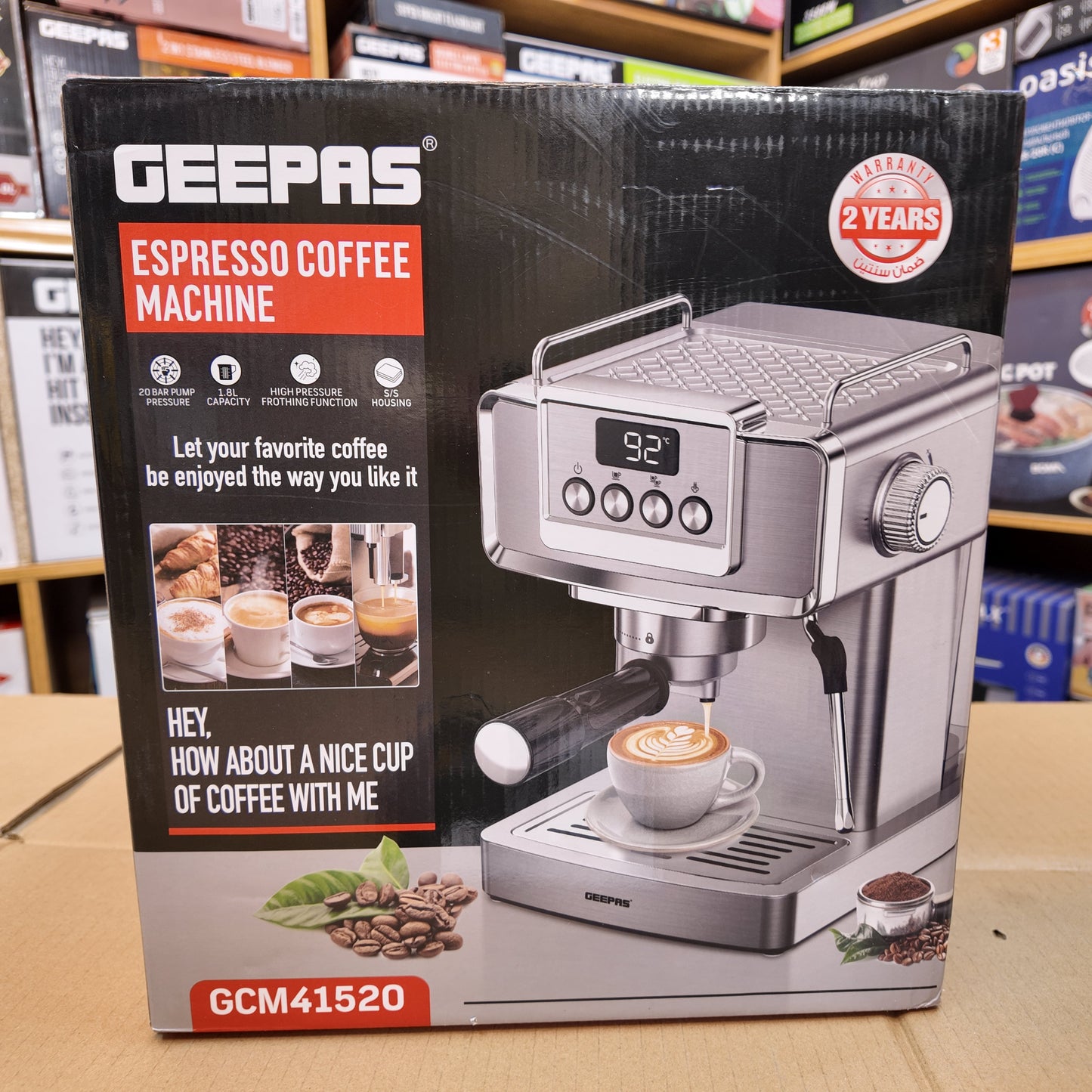 Geepas Espresso Coffee machine GCM41520