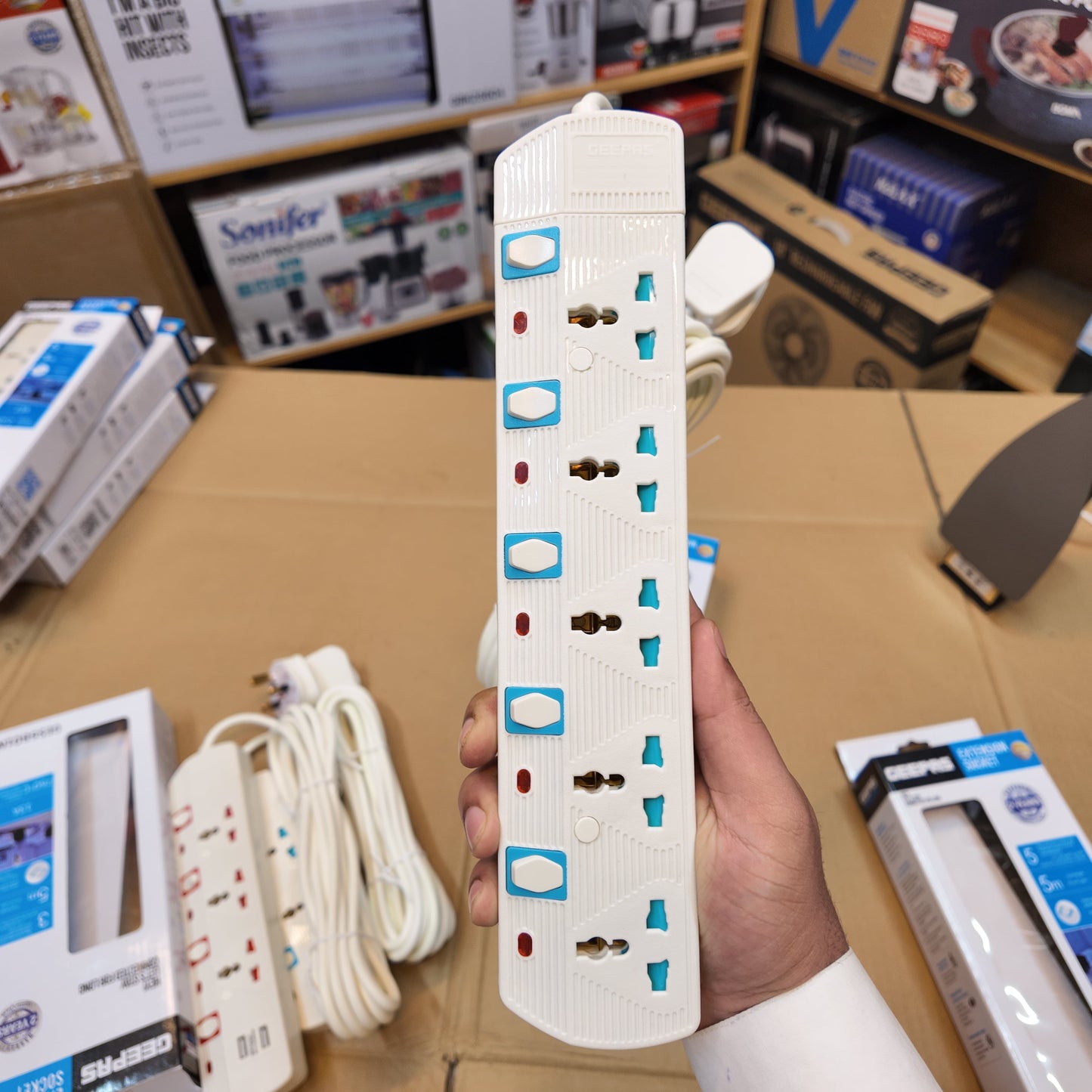Geepas Extension Socket – Safe & Durable Power Strip