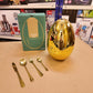 Lot Imported 24 Piece Cutlery Set with Egg Stand