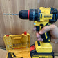 DeWALT Brushless Drill Machine Set with Double Rechargeable 48V Batteries