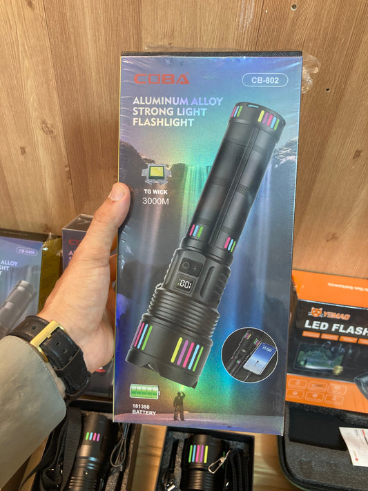 COBA Powerful Long Range Super Updated Model Led Flashlight - Torch CB-802