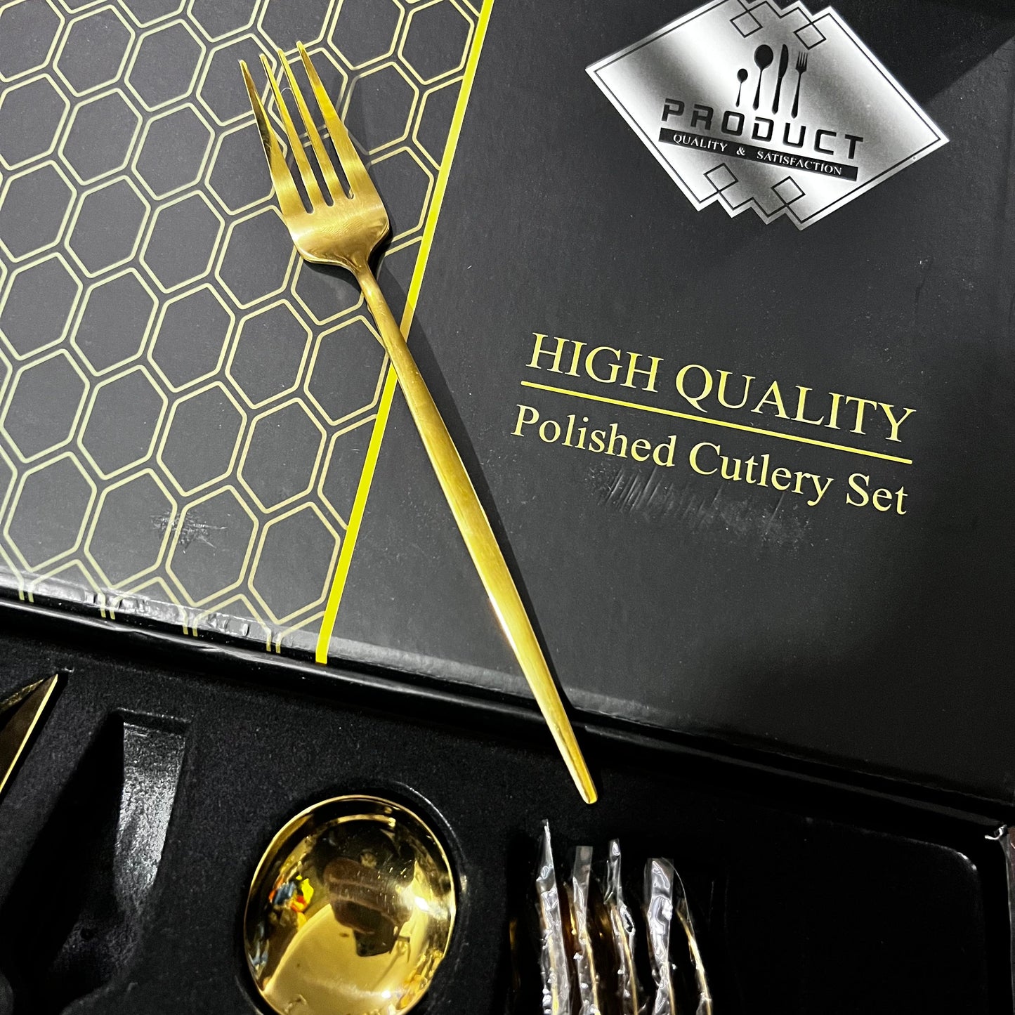 24 Piece Luxury Stainless Steel Cutlery Set - Premium Quality