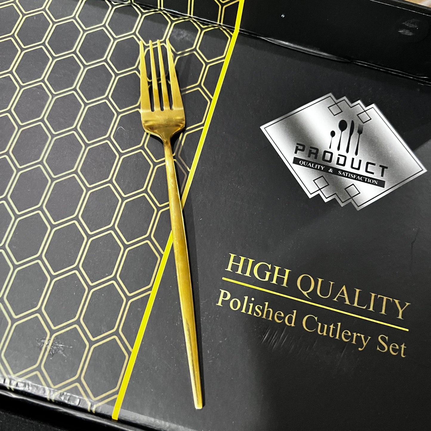 24 Piece Luxury Stainless Steel Cutlery Set - Premium Quality