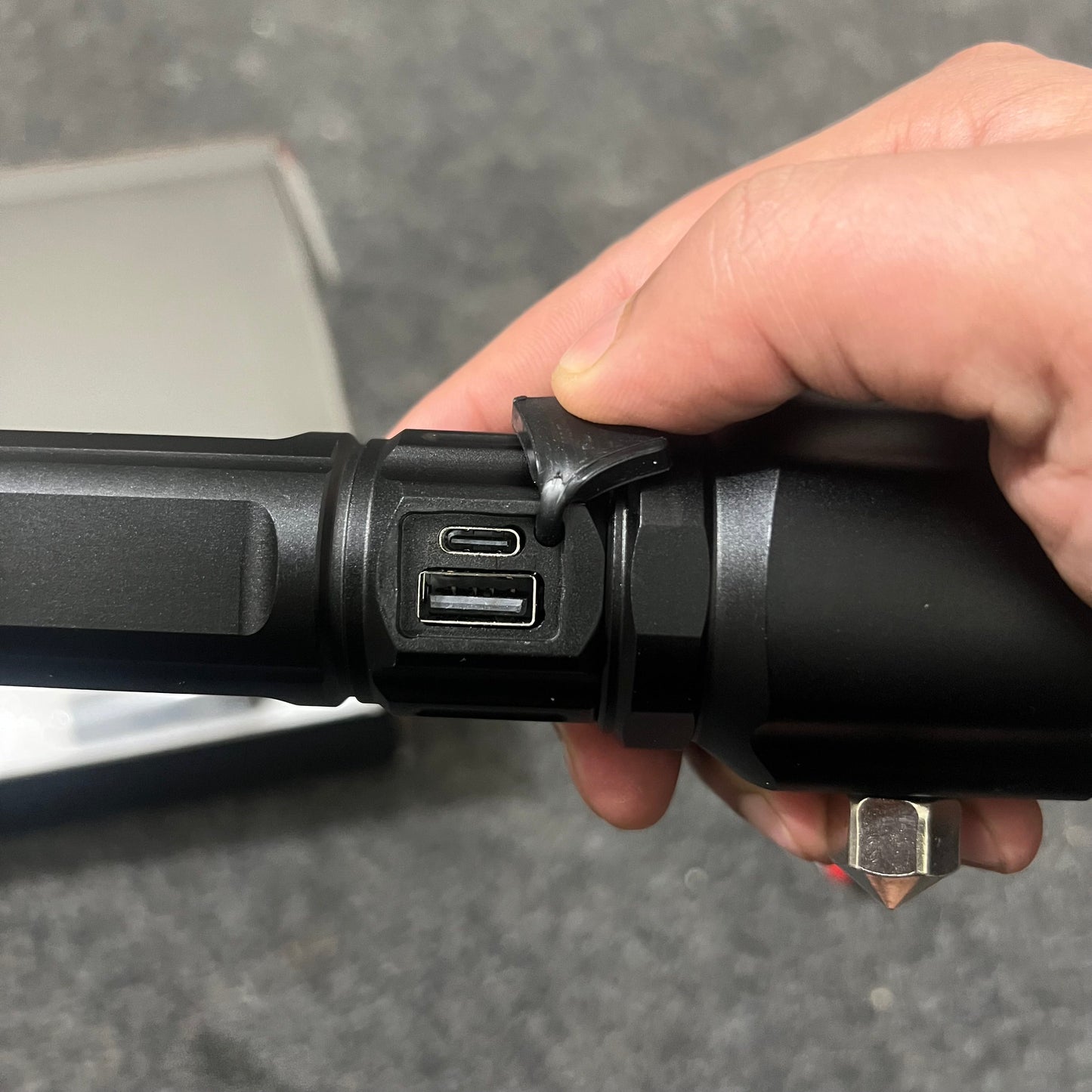 5-in-1 Rechargeable Flashlight & Power Bank | 1KM Range