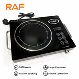 RAF Electric Infrared Cooker – 3500W Stove with LED Display & Touch Control